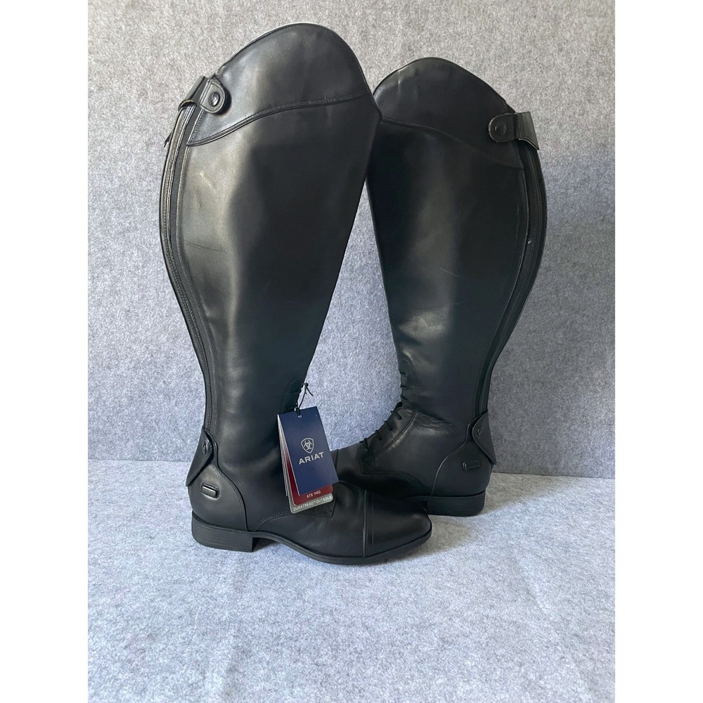 Ariat Kinsley Field Boots Black Leather Tall Riding Boots 10036000 Womens 11 XWM